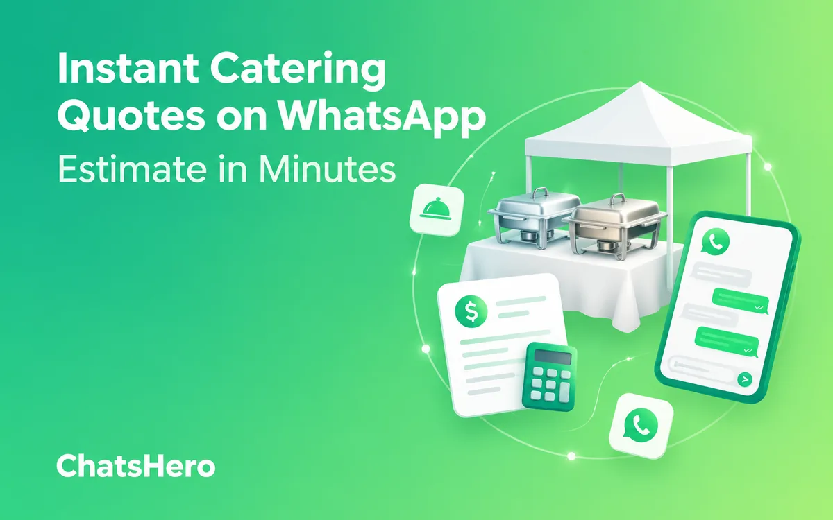 Catering quotation on WhatsApp with instant event estimates from a price list – ChatsHero
