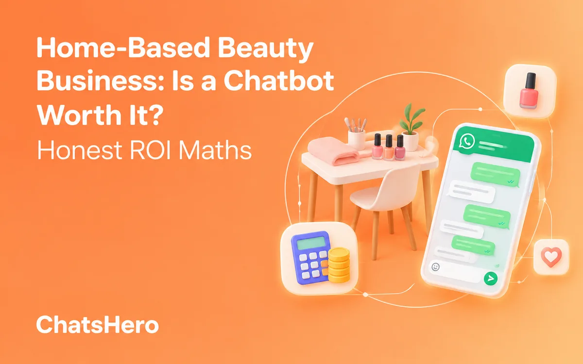 Home based beauty business chatbot ROI on WhatsApp – ChatsHero