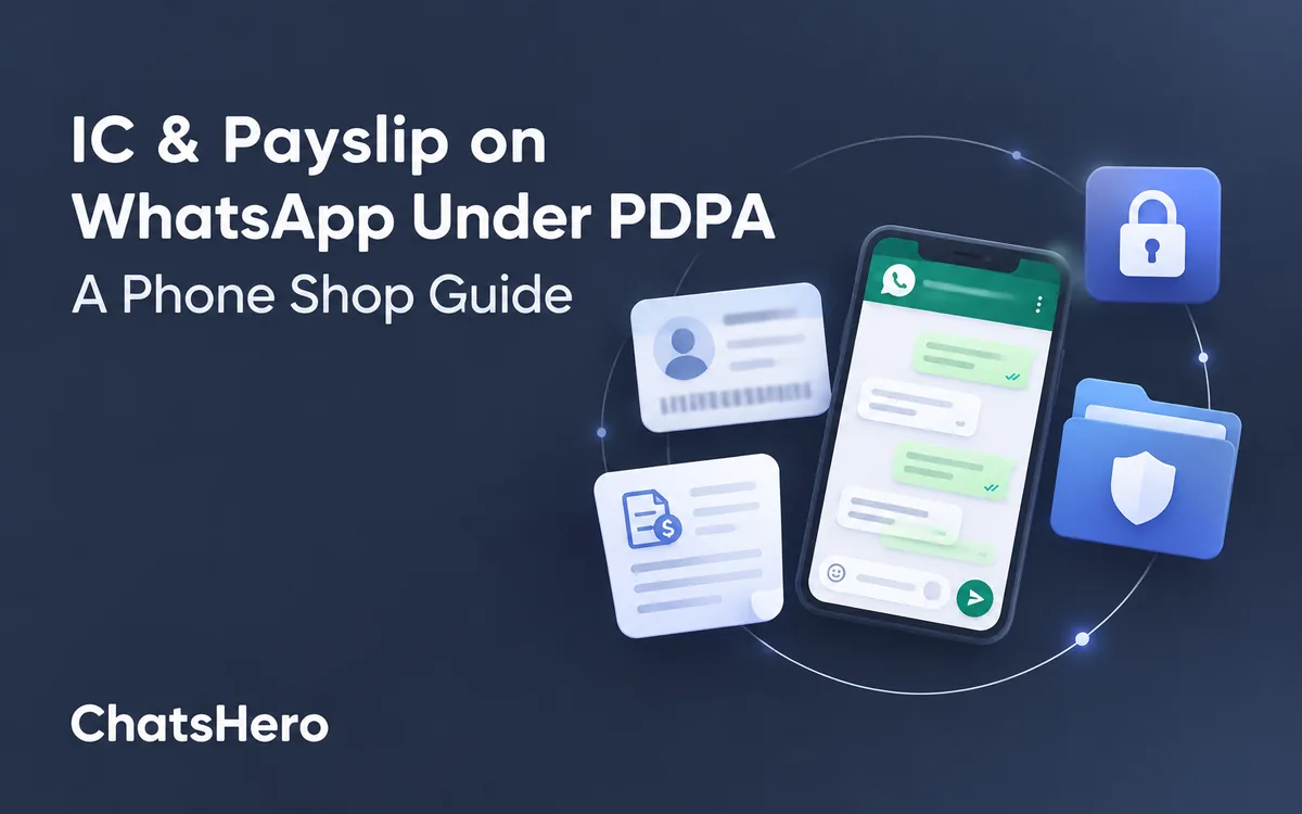 Handling IC and payslip photos on WhatsApp under PDPA in a Malaysian phone shop – ChatsHero