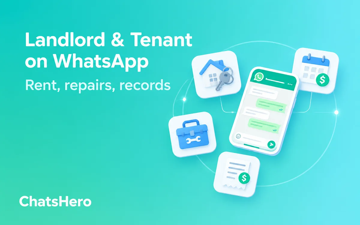 Landlord tenant WhatsApp system sending rent reminders and logging repair requests – ChatsHero