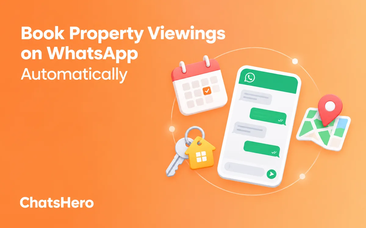 Property viewing booking on WhatsApp with Google Calendar slots and reminders – ChatsHero