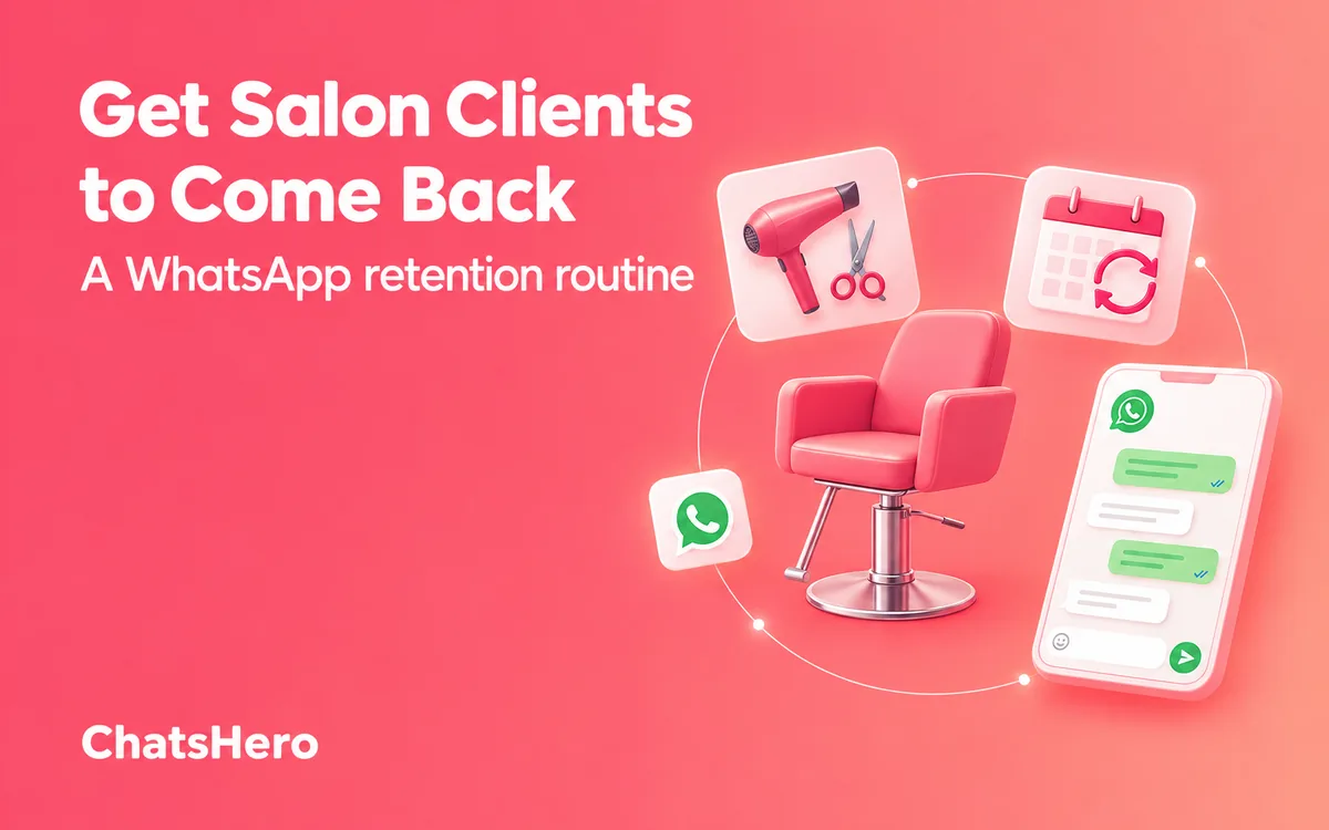 Salon customer retention on WhatsApp with aftercare and rebooking reminders – ChatsHero