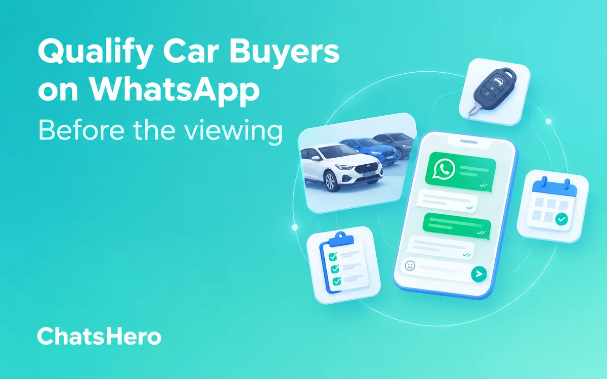 Used car dealer WhatsApp leads qualified by an AI assistant before a car viewing – ChatsHero
