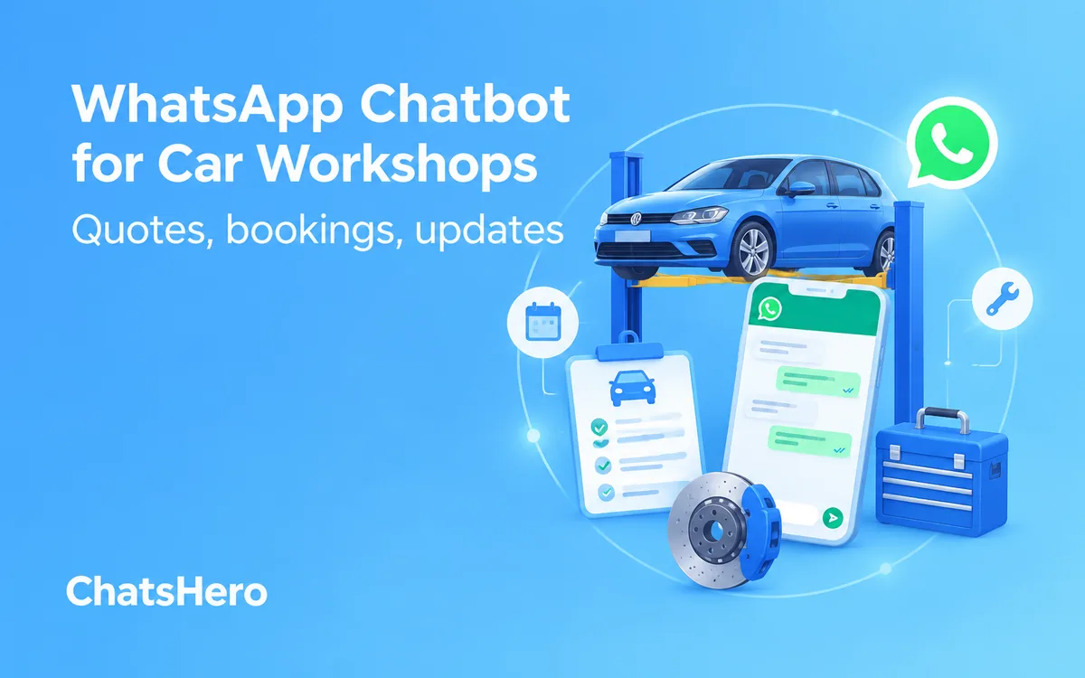 WhatsApp chatbot for a car workshop in Malaysia giving quotes and booking service slots – ChatsHero