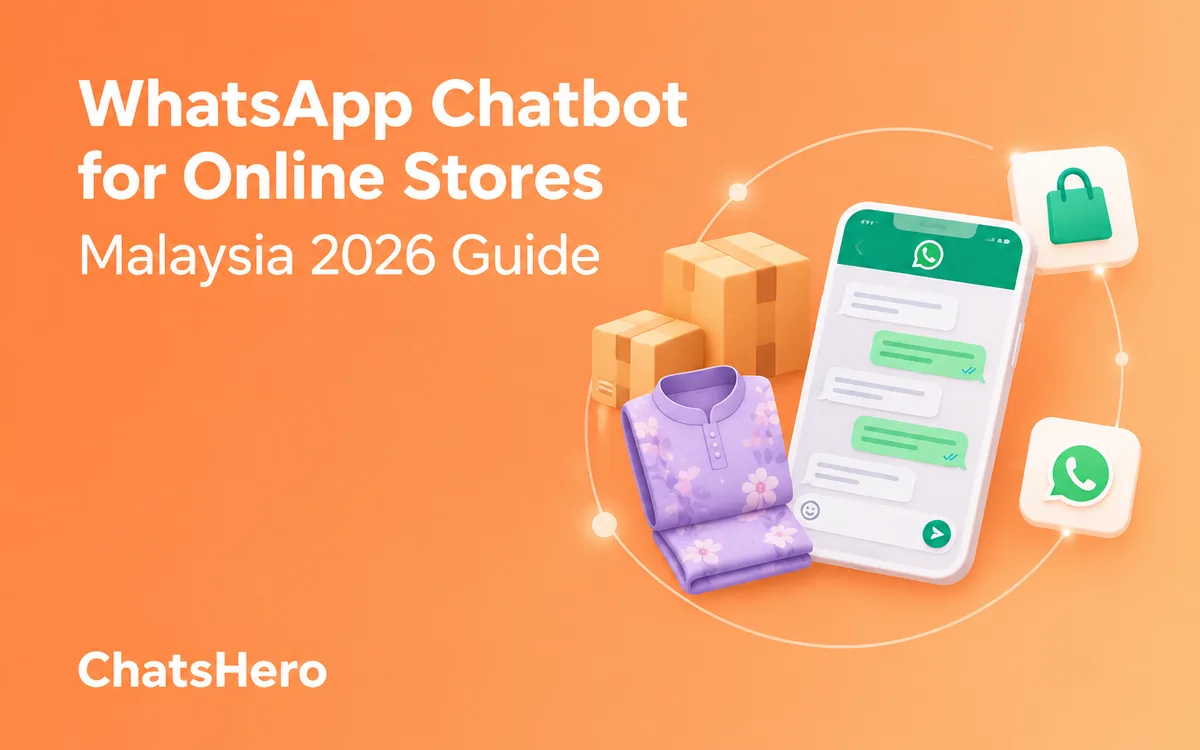 WhatsApp chatbot for an online store in Malaysia answering size and shipping questions – ChatsHero