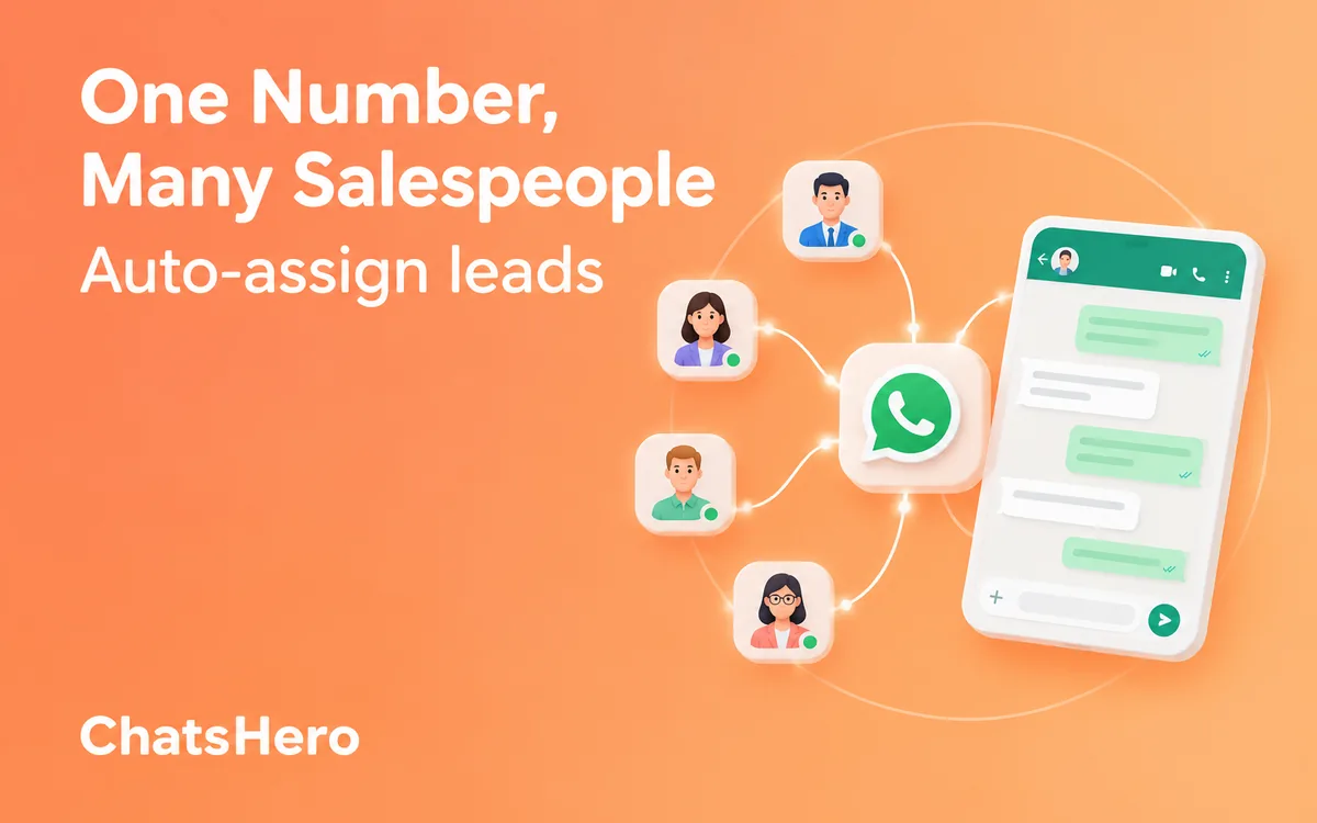 WhatsApp multiple agents on one number with auto-assigned leads – ChatsHero