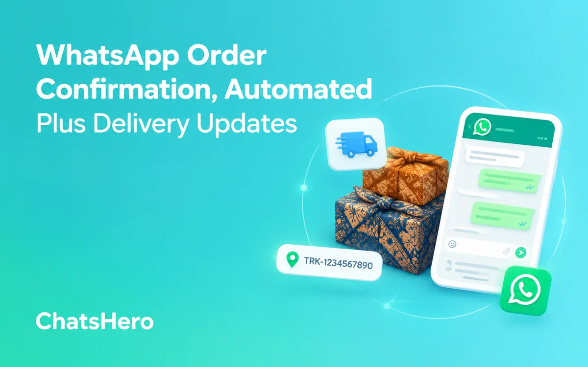 WhatsApp order confirmation and delivery update automated by an AI chatbot – ChatsHero