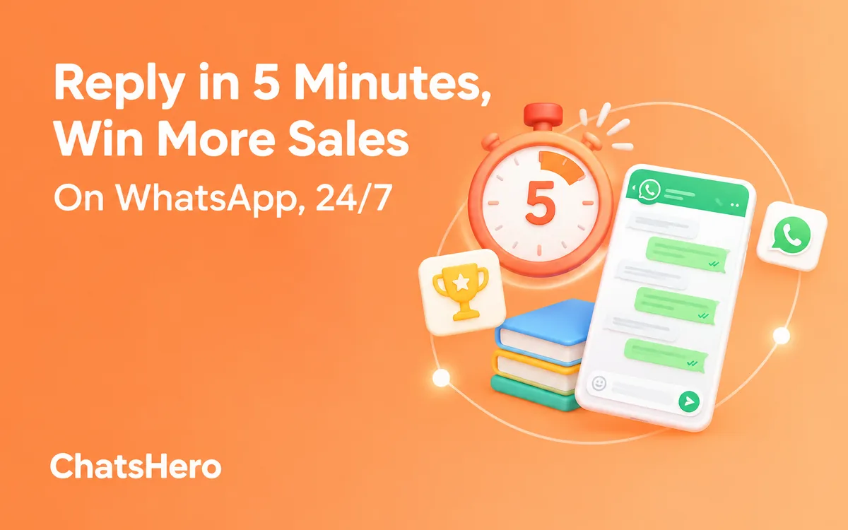 WhatsApp response time and sales – tuition centre replying within 5 minutes with ChatsHero