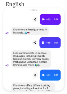 Multiple Language Support - English